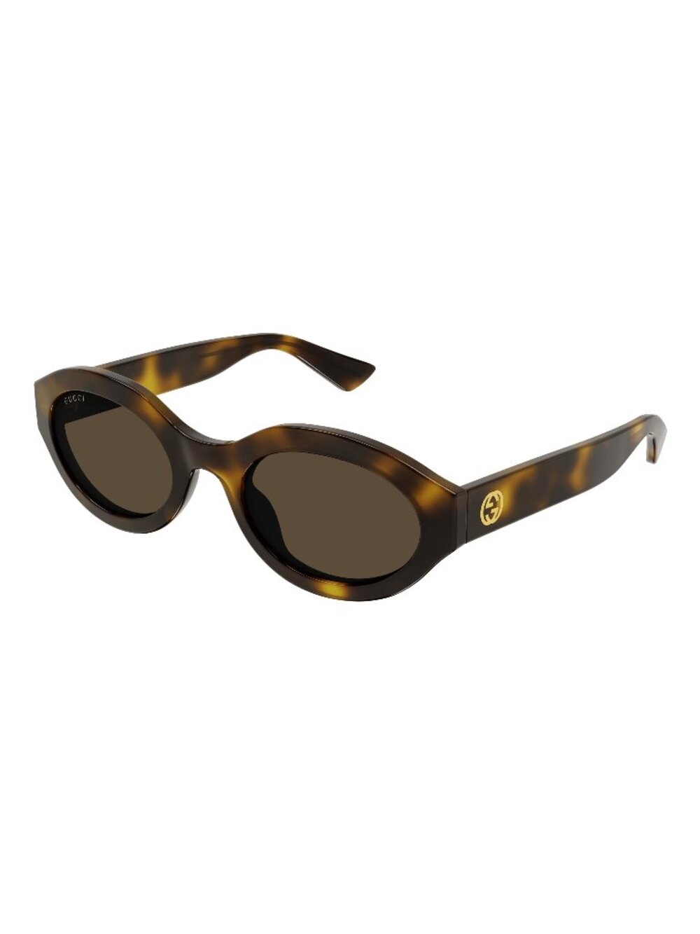 New Gucci Women's Sunglasses Havana Square Brown Lens Injected Frame GG1579S 002